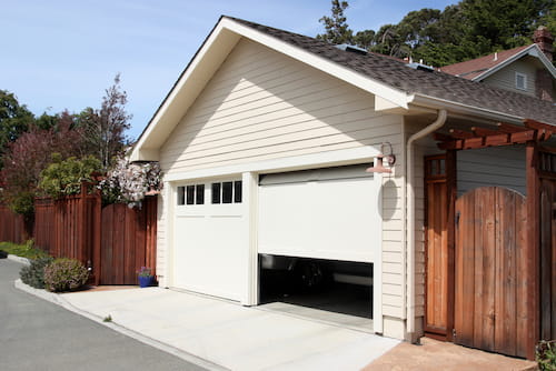 shutterstock_78983230 (1) Garage door that's half open